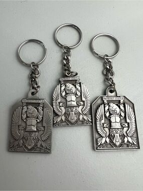 Vintage George Weston Ltd Pewter Keychain Bundle - Lot of 3